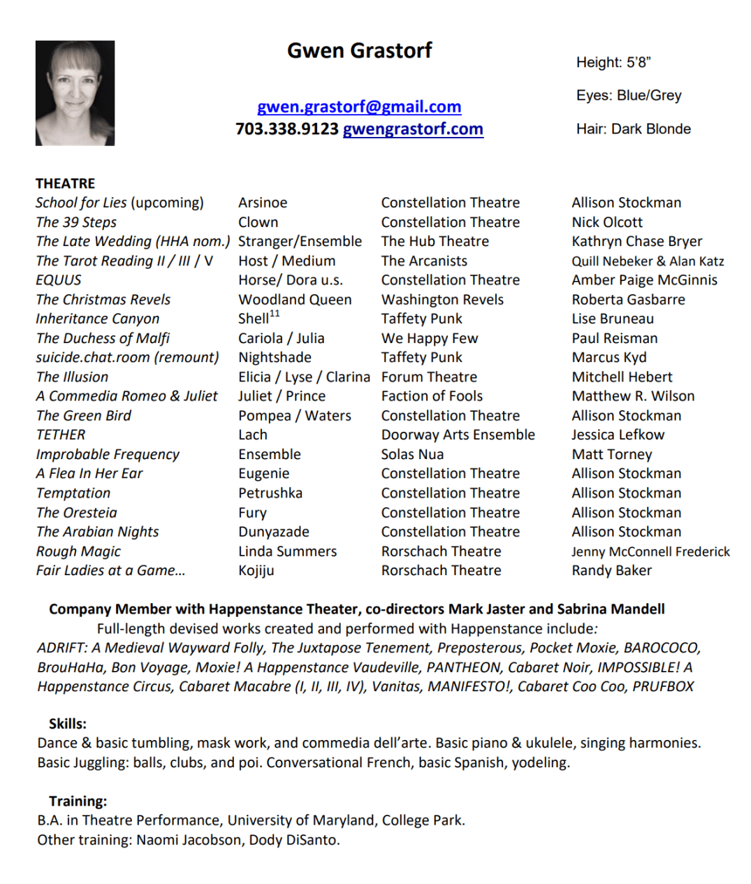GwenGrastorfResume